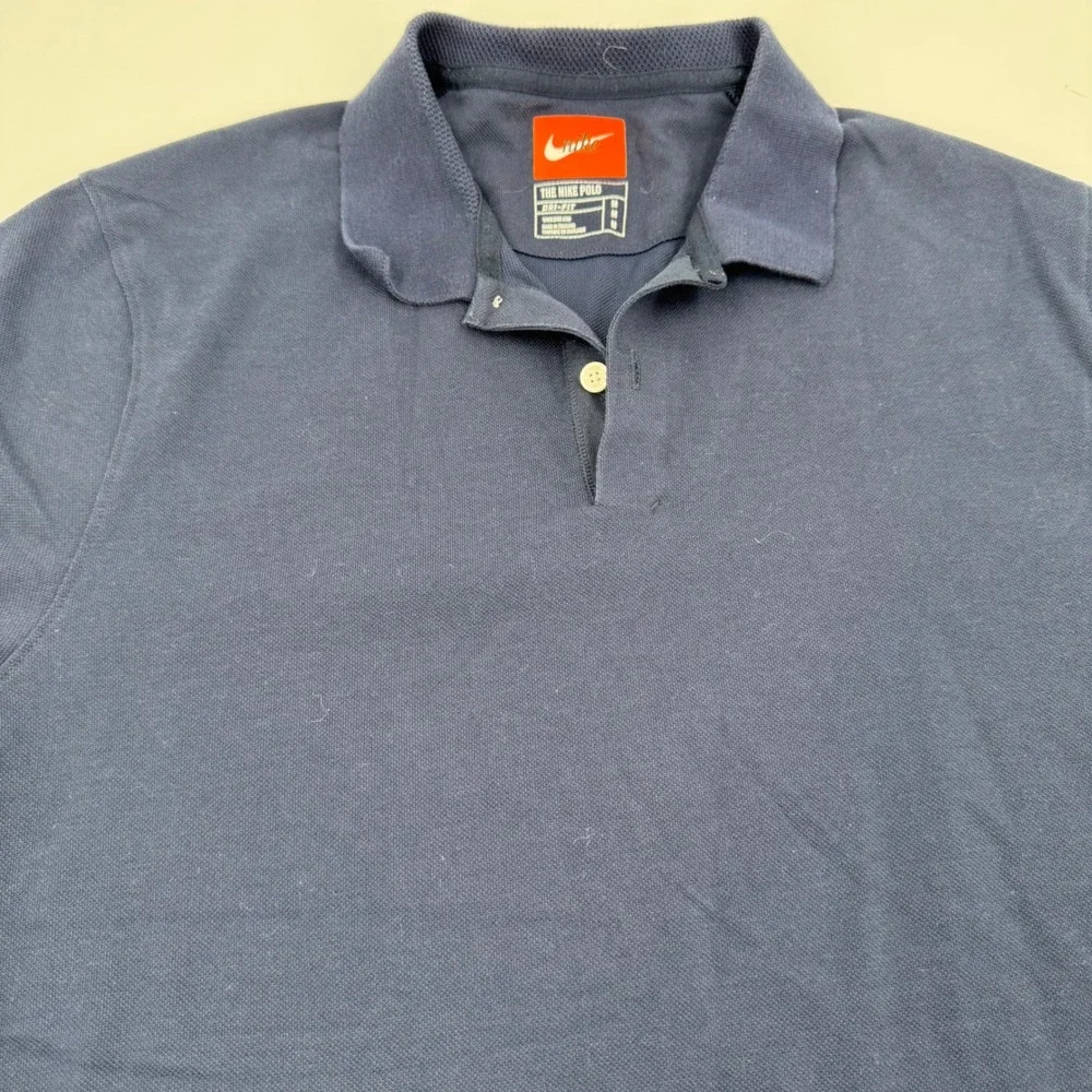 Nike The Nike Polo Kids Medium DRI-FIT Performance Blue Short‎ Sleeve